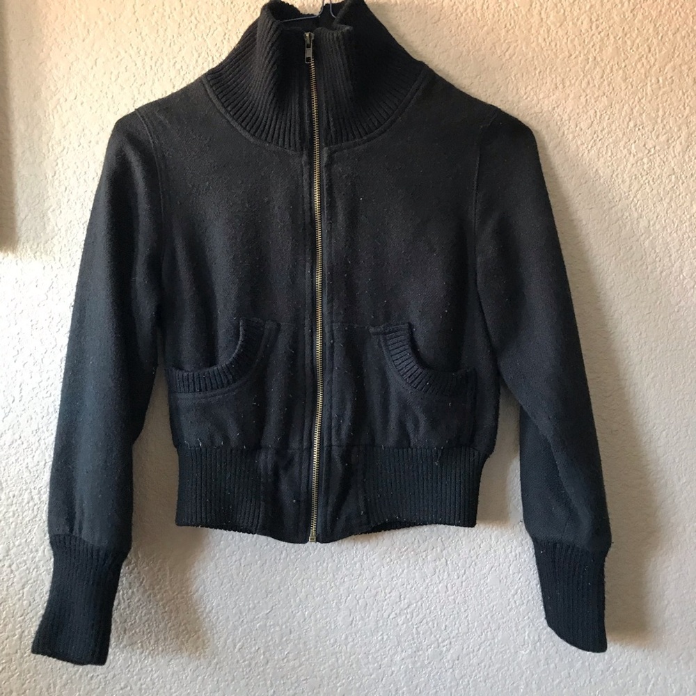 Black bomber jacket. - Picture 1 of 7